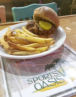Oasis Volleyball Bar & Grill BBQ Sandwich Oasis Volleyball Bar & Grill BBQ Sandwich